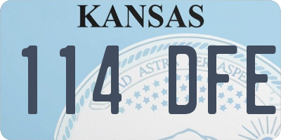 KS license plate 114DFE