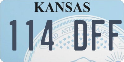 KS license plate 114DFF