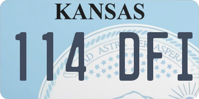 KS license plate 114DFI