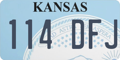 KS license plate 114DFJ