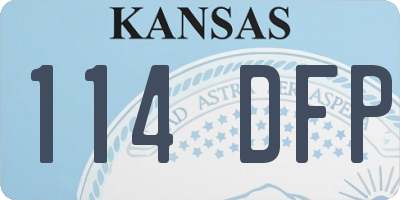 KS license plate 114DFP