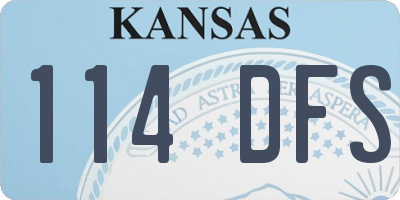KS license plate 114DFS