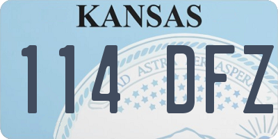 KS license plate 114DFZ