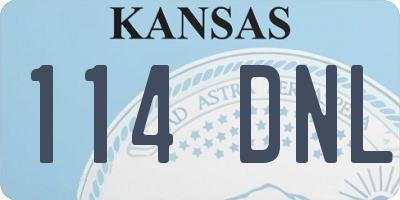 KS license plate 114DNL