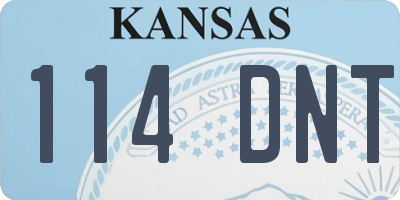 KS license plate 114DNT
