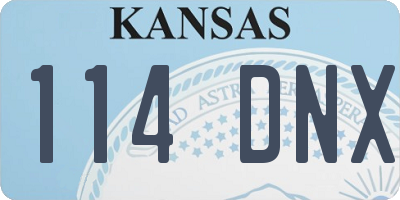 KS license plate 114DNX