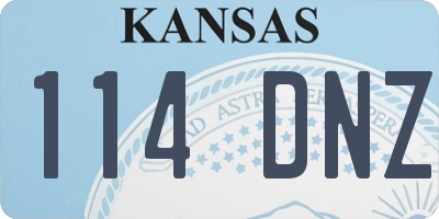 KS license plate 114DNZ