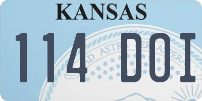 KS license plate 114DOI