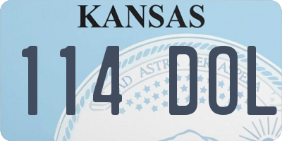 KS license plate 114DOL