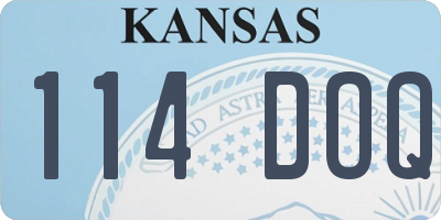 KS license plate 114DOQ