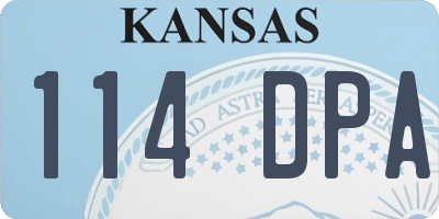 KS license plate 114DPA