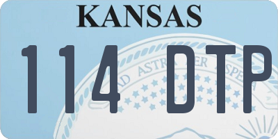 KS license plate 114DTP