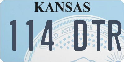 KS license plate 114DTR