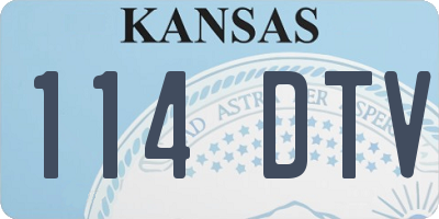 KS license plate 114DTV