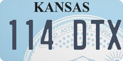 KS license plate 114DTX