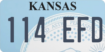 KS license plate 114EFD