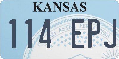 KS license plate 114EPJ