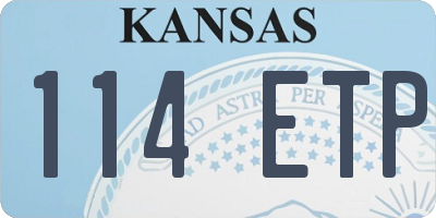 KS license plate 114ETP
