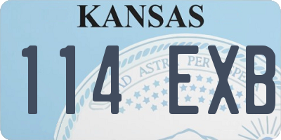 KS license plate 114EXB