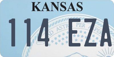 KS license plate 114EZA
