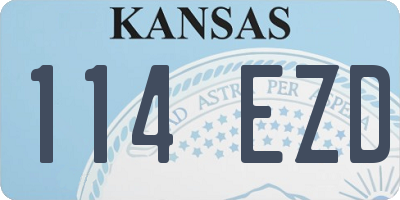 KS license plate 114EZD