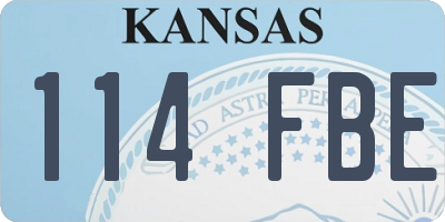 KS license plate 114FBE