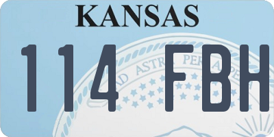 KS license plate 114FBH