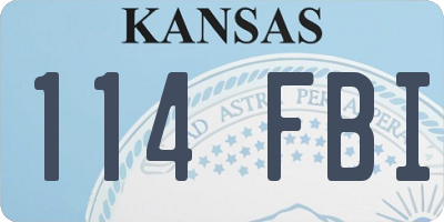 KS license plate 114FBI