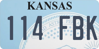 KS license plate 114FBK