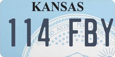 KS license plate 114FBY