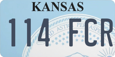 KS license plate 114FCR