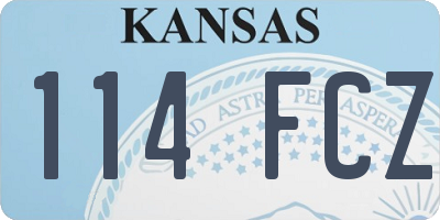 KS license plate 114FCZ