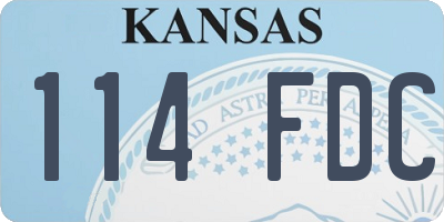KS license plate 114FDC