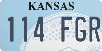 KS license plate 114FGR