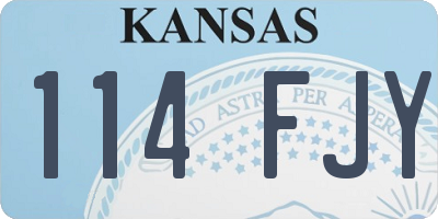 KS license plate 114FJY