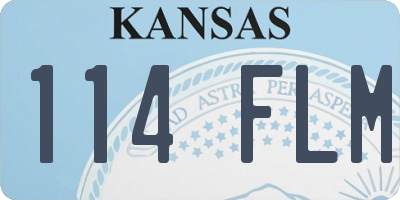 KS license plate 114FLM