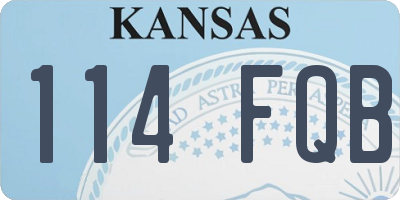 KS license plate 114FQB