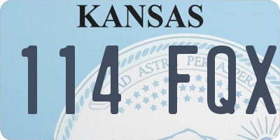KS license plate 114FQX