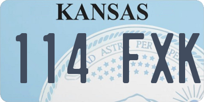 KS license plate 114FXK