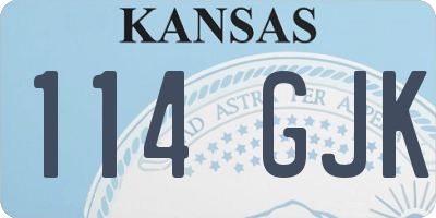 KS license plate 114GJK