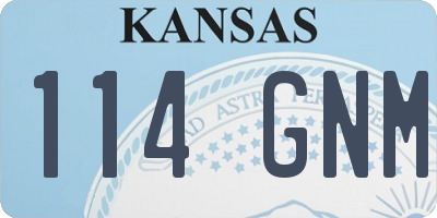 KS license plate 114GNM