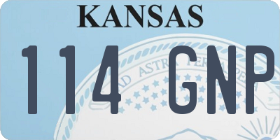 KS license plate 114GNP