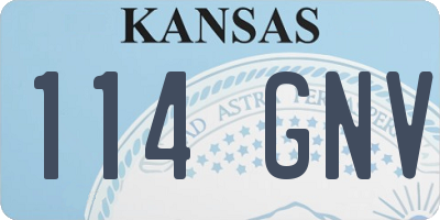 KS license plate 114GNV
