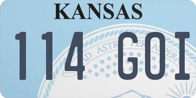 KS license plate 114GOI