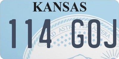 KS license plate 114GOJ