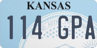 KS license plate 114GPA