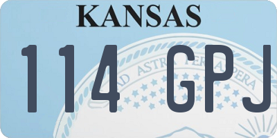 KS license plate 114GPJ