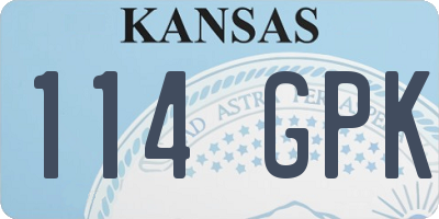 KS license plate 114GPK