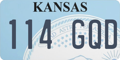 KS license plate 114GQD