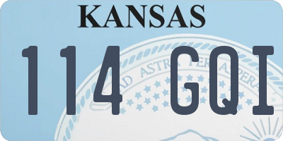 KS license plate 114GQI